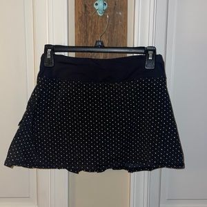Black & White Polka Dot Lululemon Athletic Skirt